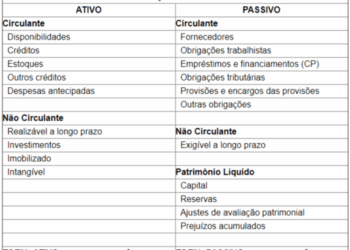 quais o Patrimônio Líquido é apresentado no Passivo dentro do Balanço ...